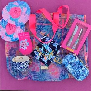 Lilly Pulitzer gift set: clutch beach bag Bracelet